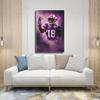 Sports Poster Justin Jefferson Canvas Poster Wall Art Decor Print Picture Paintings for Living Room Bedroom Decoration 12x18inch(30x45cm) Unframe:
