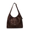 Leopard Print Bag Women's Large Capacity 2025 New Autumn and Winter Leisure Shoulder Messenger Bag Versatile Work Commuter Tote Bag