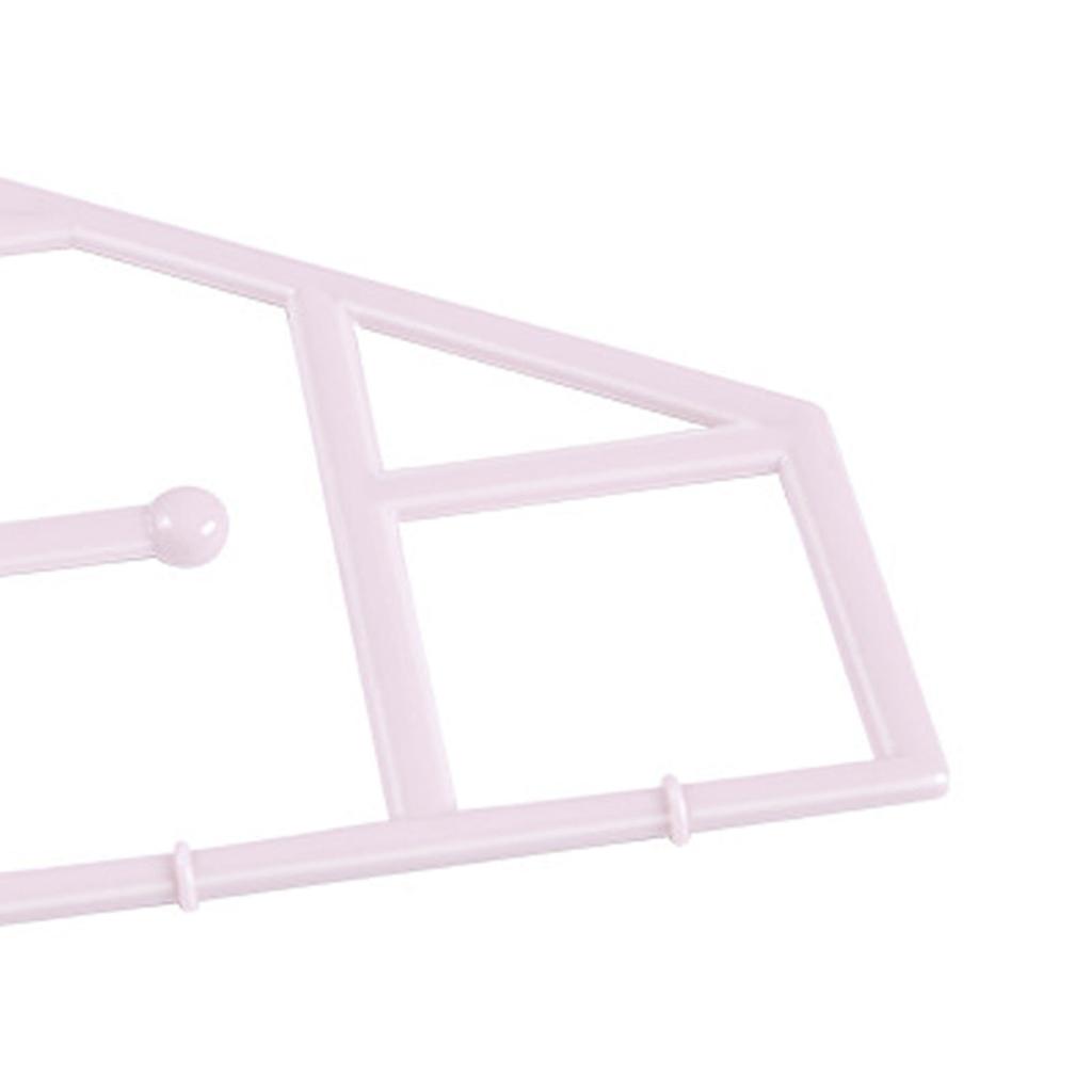 Hanging Closet Organizer 3 Tier Pink Storage Shelf Minimalist Grid Plastic Cloth Shelf for Bedroom Dormitory Apartment