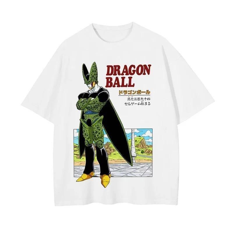 Dragon Ball Anime Print Tshirt Hiphop Streetwear Cartoon Harajuku Cotton Tshirt Unisexs Summer Shortsleeved Shirt S