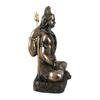 India Lord Shiva Cold Cast Bronze Statue Shiv Padmasana Sitting Idol Sculpture (8 Inches)