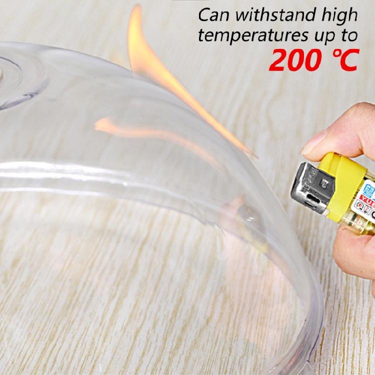 Clear Microwave Splatter Guard with Handle Heat Resistant Cover Kitchen Accessory Microwave Plate Cover Plastic Texture