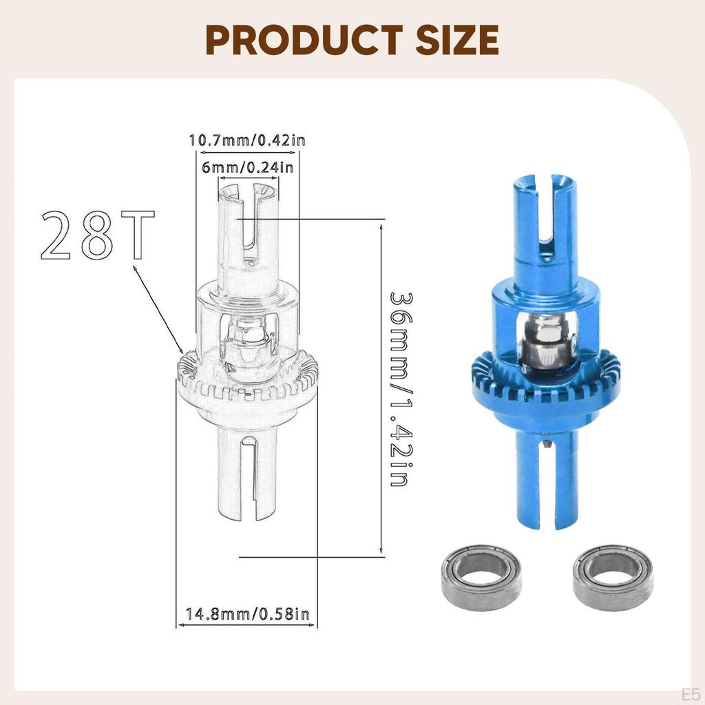 1:28 RC Car Differential Assembly Accessory Modification Aluminum Alloy Replacement