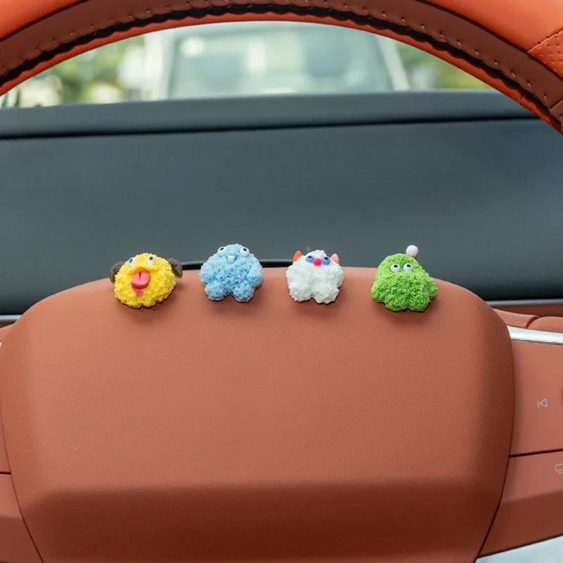 Little Cute Doll Car Accessories Center Console Car Rearview Mirror Ornament For Home and Car Dual-use Lovely Series Decoration