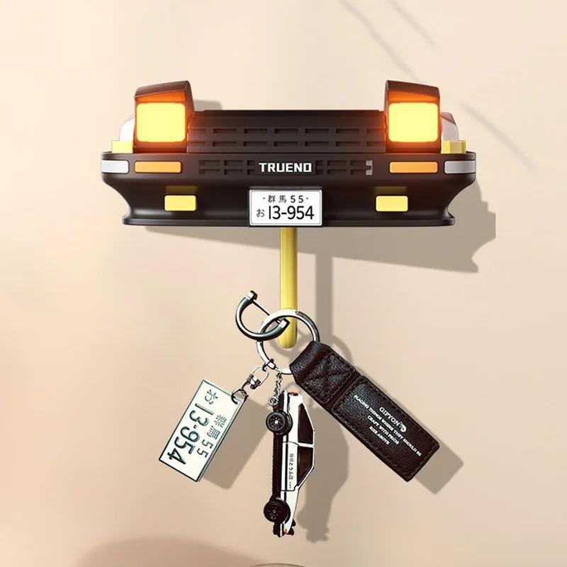 AE86 Car Keychain Hook Decoration Car Open Headlight Wall Mounted Keyhook Gift Car Headlight Keyhook Wall Mounted Door Rear