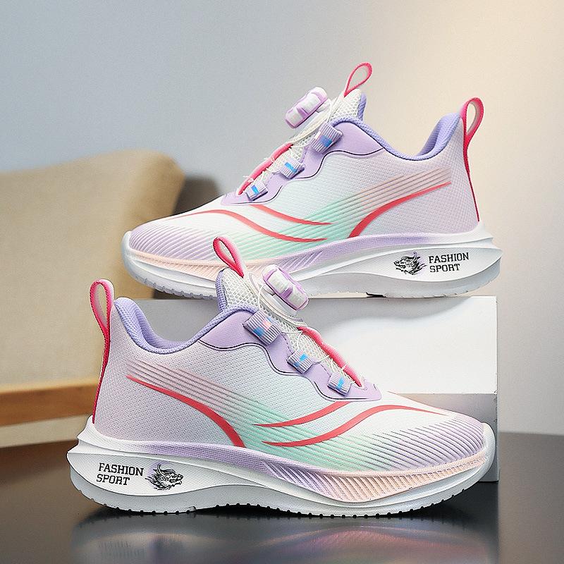Children's sports shoes spring and autumn leather waterproof boys' sports shoes lightweight mesh breathable girls' casual shoes