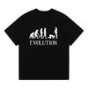 Evolution Themed Humor Print Unisexs Tshirt Clothing Oversized Humorous Graphic Tee Shirts For Unisex Tops Tees Hip Hop Streetwear