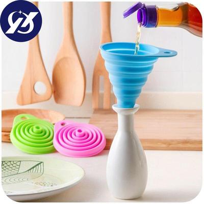 Silicone Collapsible Funnel - Kitchen Gadgets Foldable Funnel for Water Bottle Liquid Transfer, Food Grade
