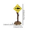 Resin Aquarium Decoration Ornaments Artificial Shark Warning Sign Accessories