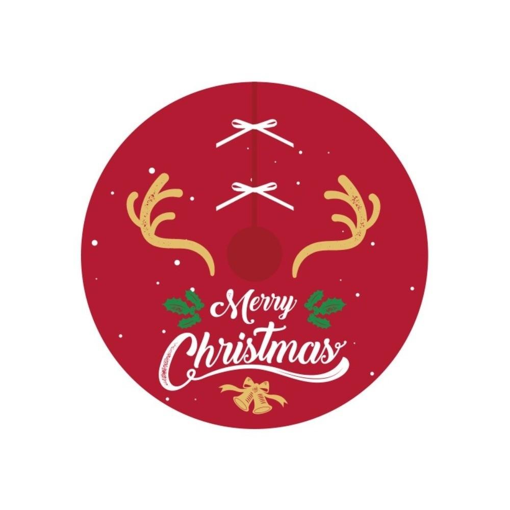 New 90cm Christmas Tree Skirt Polyester Santa Claus Christmas Foot Carpet Xmas Tree Skirt Cushion Gatherings