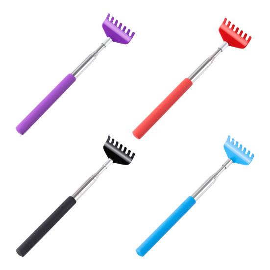 Retractable Back Scratcher Cat Teaser Wand 26" Extendable Head Back Legs Scratch Tool Interactive Toy for Playful Kitties