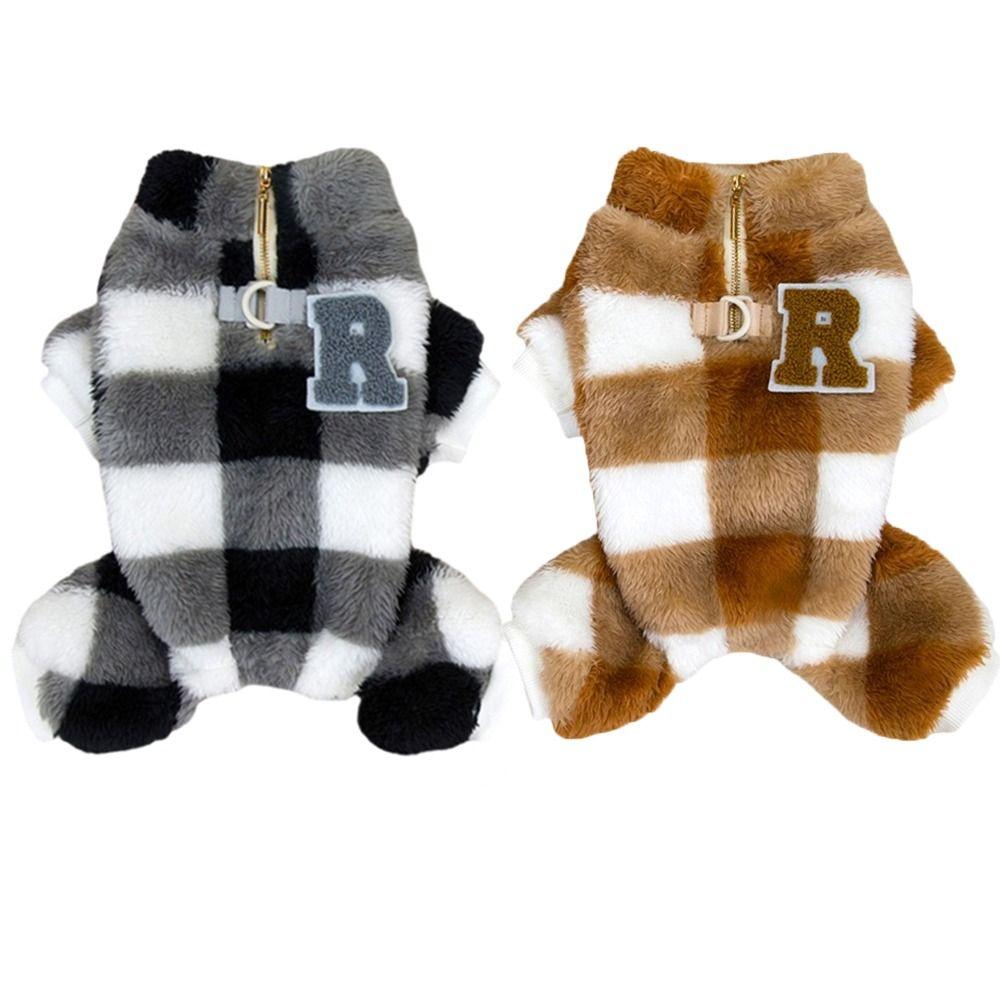 

Double-faced Pile Puppy Jumpsuit Warm Pet Jacket Coat New Dog Clothes Winter XL сірий