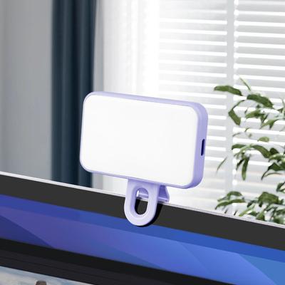 Lampe d'appoint LED avec pince Rechargeable Luminosité réglable Téléphone Tablette Ordinateur portable Selfie Vidéo Réunion Photographie Lampe d'appoint