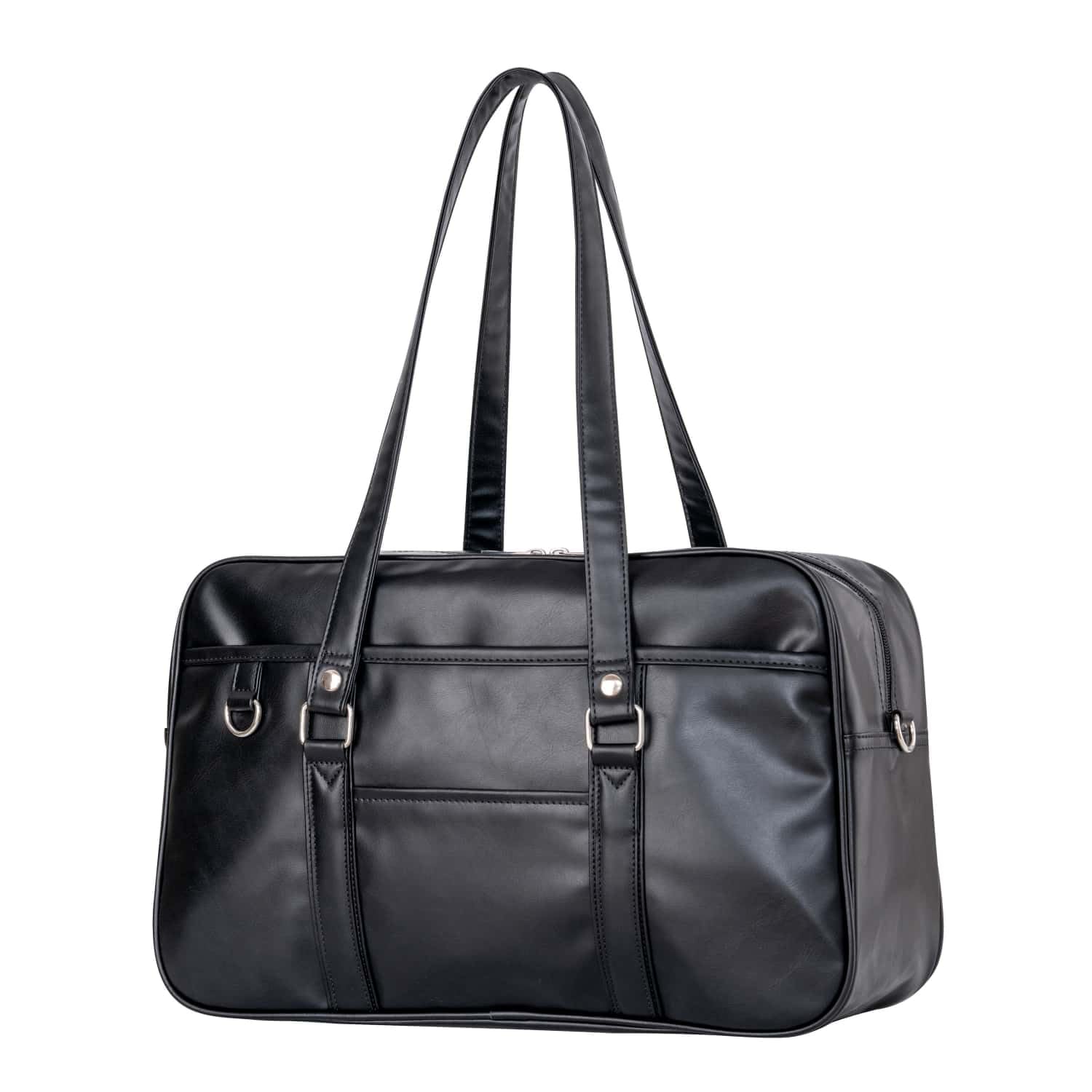 

Школьный синтетический для старшей школы Большой длинный на плечо Без наушников Можно носить на спине [YOBLUELO] Сумка, Кожа, Кожа, Девочки, Студенты, чёрный