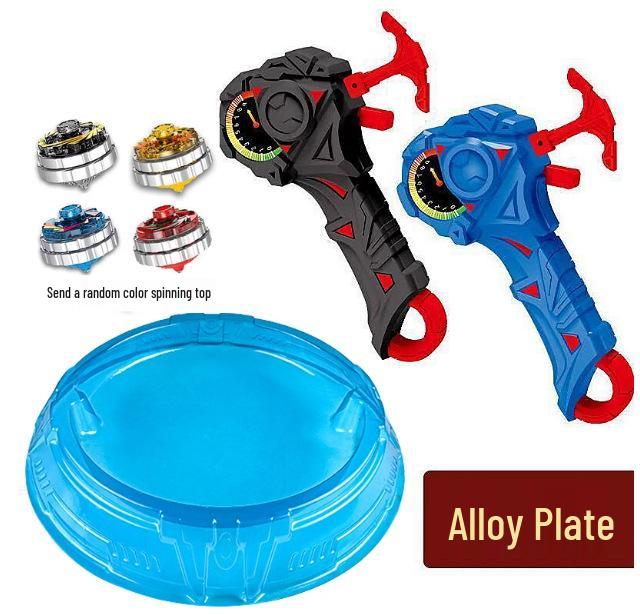 Free Shipping Dual Alloy Burst Gyro Toy - Magic Light Pull String Battle Gyro