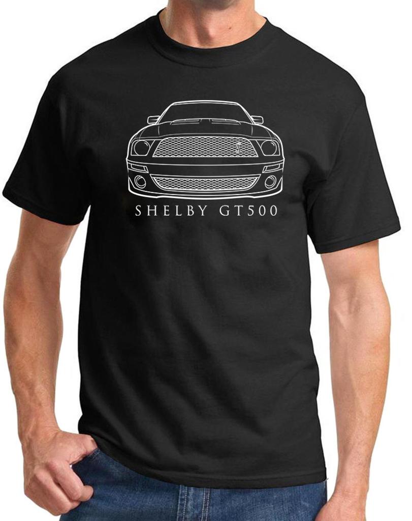2007-09 Shelby GT500 Mustang Stripe Delete Front End Profile Design Tshirt