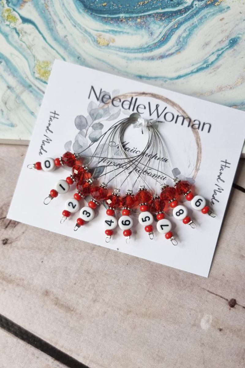 

Маркери для в язання – Набір з 10 штук, Ідеально підходять для в язання гачком та спицями one size кадмій червоний колір