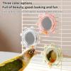 Colorful Ball Parrot Mirror Wear-Resisting Spinning Puzzle Bird Mirror Perch Bite Resistant Bird Cage Decor