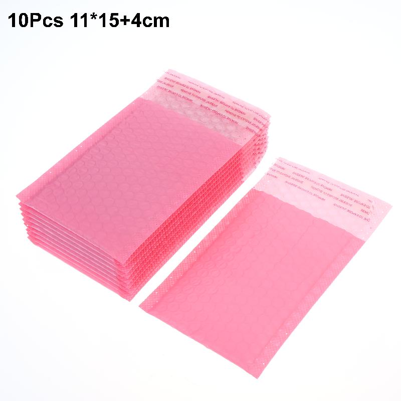 10Pcs Pink Opaque Bubble Mailer Padded Envelope Self-Sealing Packaging Bag Jewelry Gift Mailing Bag A1