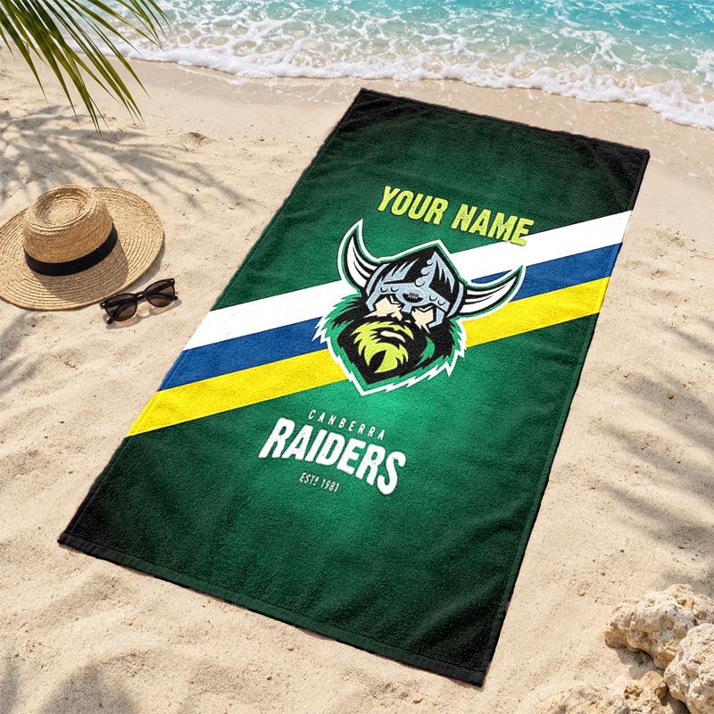 Canberra United Custom Name Beach towels also serve as bath towels summer essential a musthave for the outdoors the beach and the pool