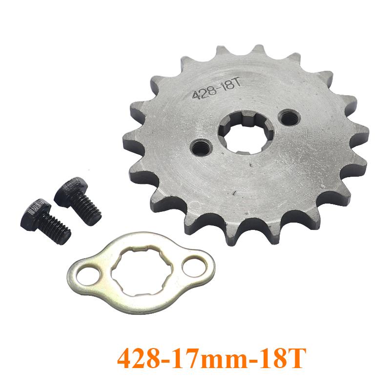 Front Engine 428# 17mm 10T-19T Sprocket For KAYO BSE SSR SDG Dirt Pit Bike ATV Quad Go Kart Moped Buggy Scooter Motorcycle