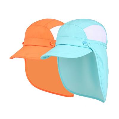 Baseball Cap Boys Spring and Summer Outdoor Cycling Mountaineering Travel Sun Protection Shade Neck Protection Cape Cap Children Cap