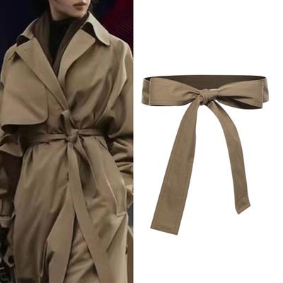 Fashion Waist Sash for Outerwear Women Coat Adjustable Corset Belt Ribbon Sash Band for Trench Coat Clothing Accessories