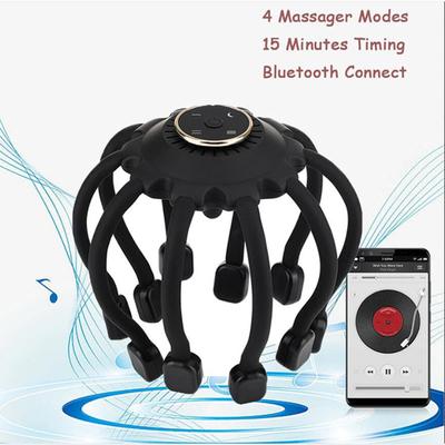Elektrischer Kopfmassagegerät Oktopus Kopfhautmassage Bluetooth Musik Vibration Kopfkratzer Zur Entspannung & Stressabbau Verbesserung des Schlafs
