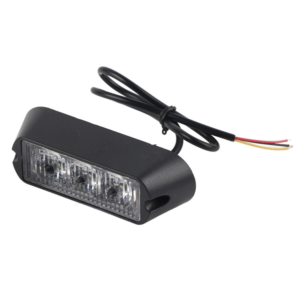 3 LED Car Truck Emergency Strobe Warning Light Hazard Indicator Flash Grille Lamp Red