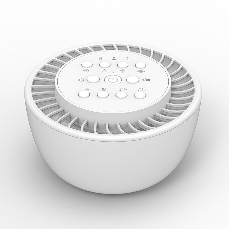 HiFiD Sleep Therapy Machine Ocean Wave Sound Machine Breath Light White Noise Sound Machine with Outdoor Rain Sounds HFD-W07