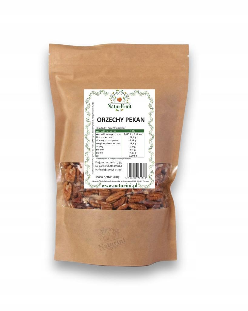 ORZECHY PEKAN SUPER JAKOŚĆ Pecan 200g Naturini