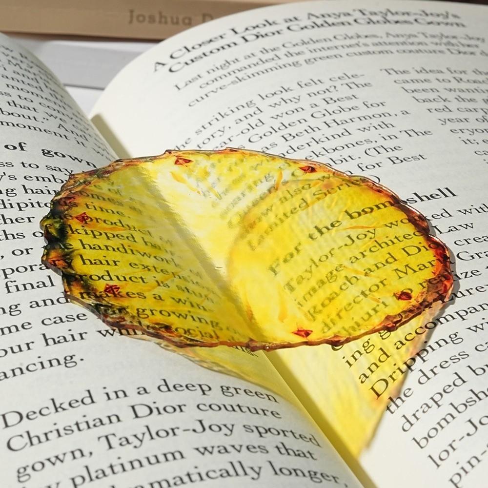 Refractive Color Acrylic Bookmark Funny Fruit Bookmark New Translucent Bookmark  Note Marker
