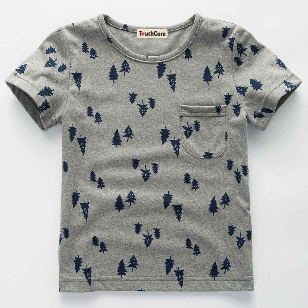 

Детская серая хлопковая футболка с изображением дерева, детские брендовые дизайнерские футболки с героями мультфильмов, топы с короткими рукавами и круглым вырезом для маленьких мальчиков 24M
