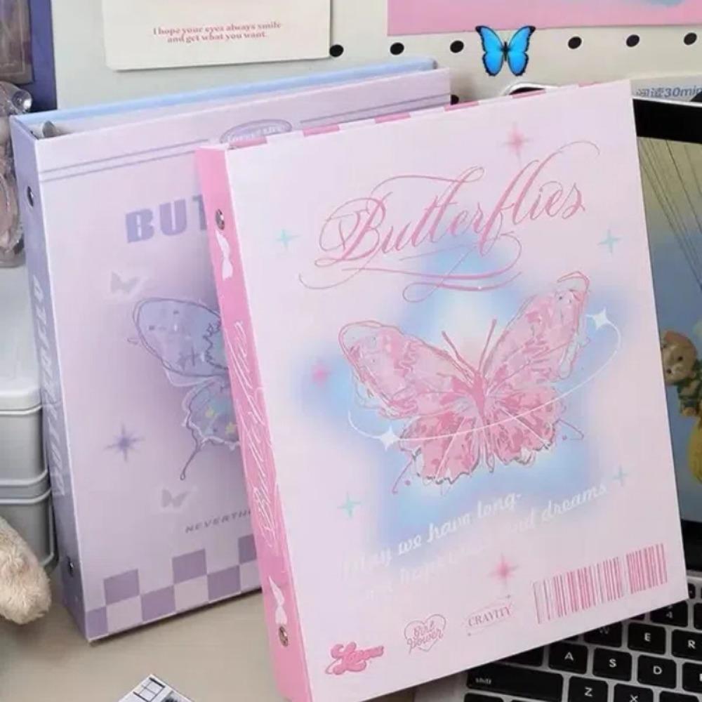 Butterfly Binder Photo Album A5 Collect Album Kpop Idol Photocard Holder  Photo Card Supplies