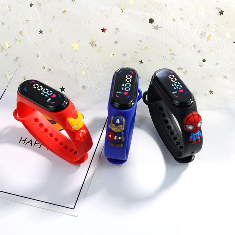 New Cartoon LED Waterproof Sports Watch: Cute Anime Design for Students