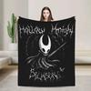 Hollow Knight Silksong Dark Fantasy Velvet Throw Blanket Gothic Home Decor Knitted Soft MultiUse Blanket for Car Bed Sofa