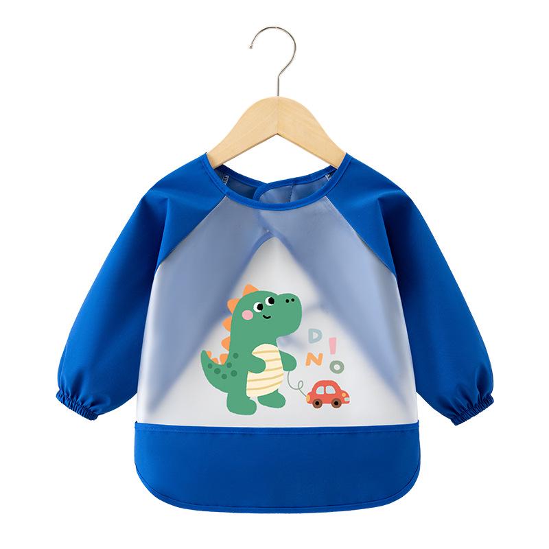 Waterproof Children's Long-Sleeve Coveralls - Anti-Stain Protective Bib Apron for Infants.