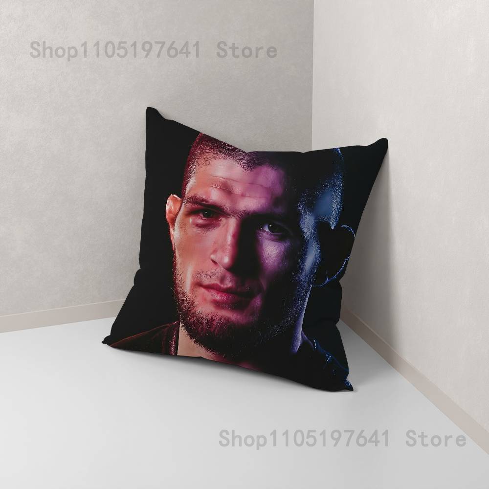 K-Khabib Cool N-Nurmagomedov Pillow Case For Sofa Decor Car Office Room Printing Cushion Cover Decorations and Protector