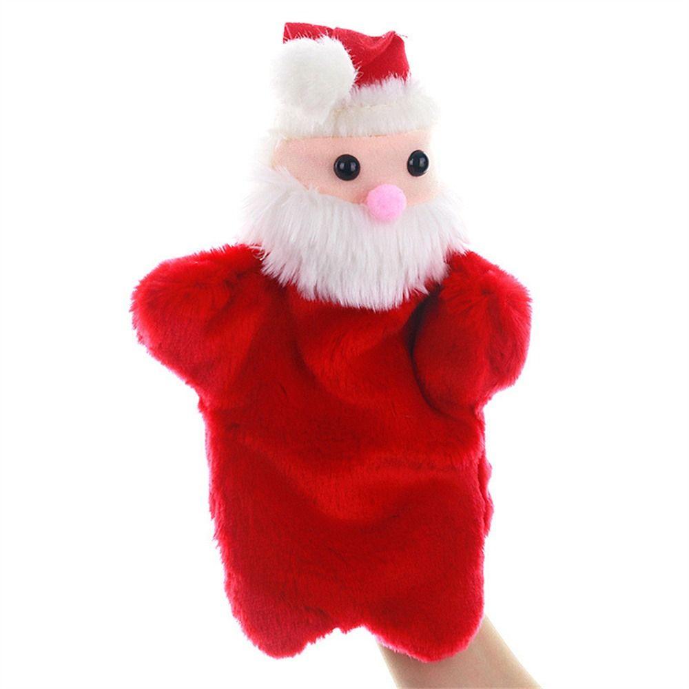 

Story Prop Finger Dolls Santa Claus Plush Toys Fingers Puppets Big Hand Puppet Christmas Puppet Santa Claus
