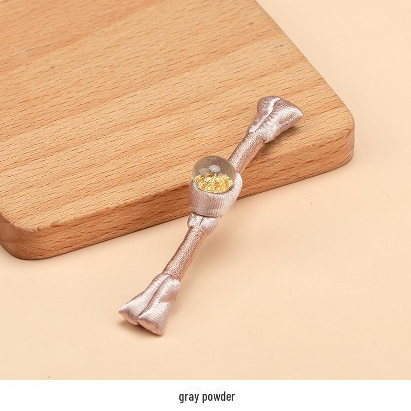 Hengmeihe Ręcznie Robiony Koralikowy Guzik Cheongsam ze Złotej Folii z Wykończeniem Złotą Nicią