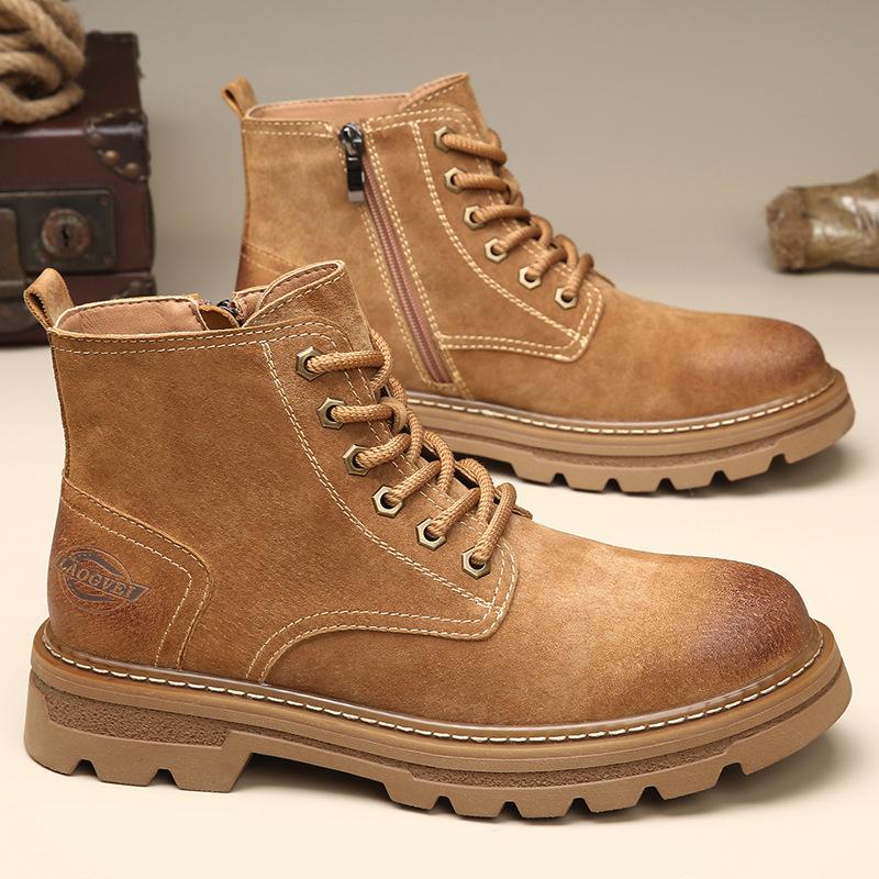 

Ботинки мартин мужские осень 2025 новые мужские туфли весна и осень высокие мужские ботинки альпинистские рабочие ботинки мужские в наличии 38 жёлтый