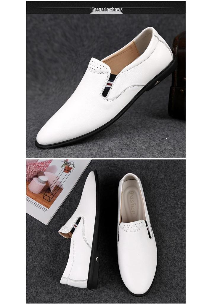 Men's Genuine Leather Loafers: Spring/Summer Slip-On Casual Driving Shoes