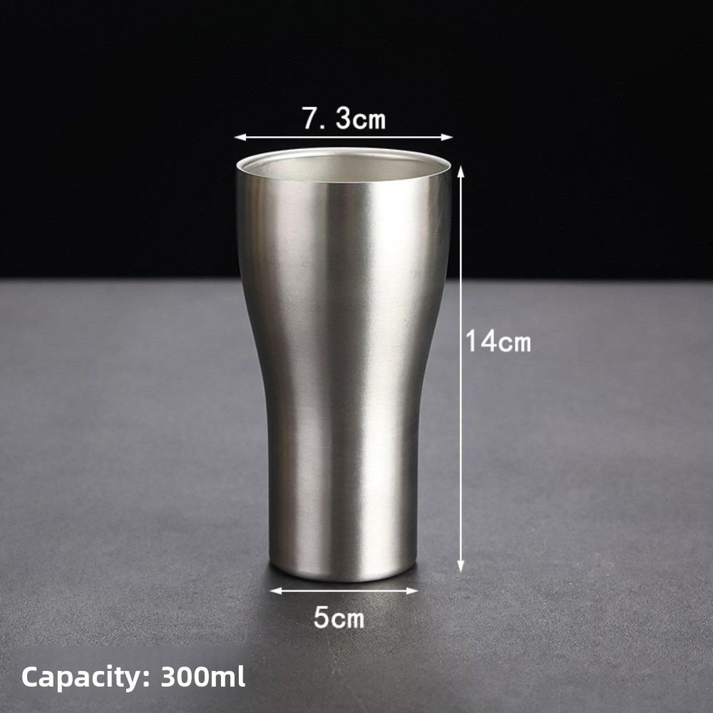 

Hammered Texture Beer Cups Double-Wall Juice Tea Cup New Cold Water Drinks Cup Kitchen Silver 01