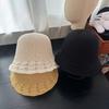 Sun Protection Women Sun Hat Wave Pattern Fisherman Hat New Knitted Fisherman Hat  Women's Spring