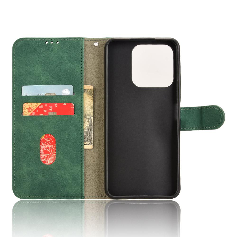 For Honor X6b 4G Leather Case Skin-Feel Anti-Drop Wallet Flip Phone Cover