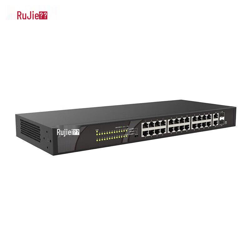 

Ruijie RG-ES126S V2 24-Port 100M Unmanaged Ethernet Switch with 2 Gigabit SFP Ports
