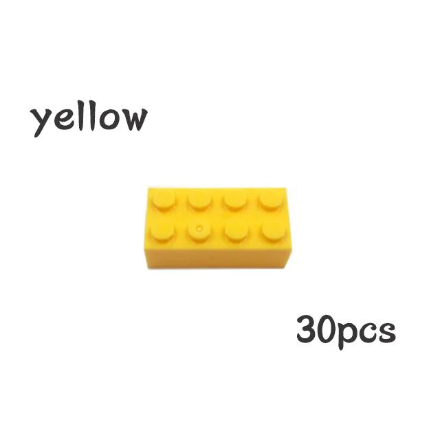 Non-Toxic 30Pcs Bulk Blocks Building Bricks Thick 2X4 Educational Assemblage Construction Toy For Children Size Compatible With Brand 3001
