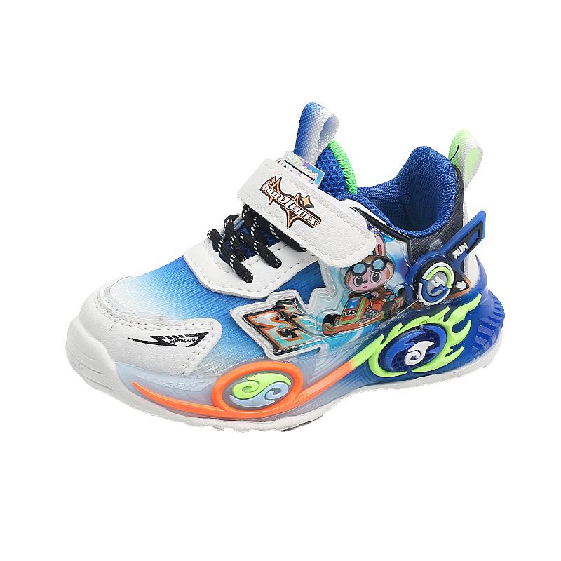 Boys' 2025 Autumn Cartoon Velcro Sneakers - Running & Basketball Shoes Trend