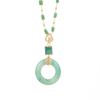 Ping An Buckle Necklace Women'S Retro Ethnic Style Versatile Temperament Imitation Hetian Jade Pendant