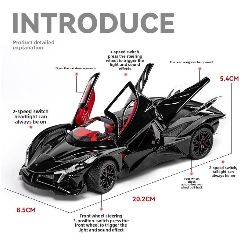 Evo Project Apollo Alloy Car Model With Light Sound For Children And Enthusiasts
